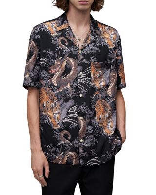 ALLSAINTS - Kali Relaxed Fit Button Down Camp Shirt