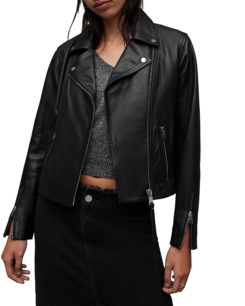 Allsaints Neve Biker Jacket In Black