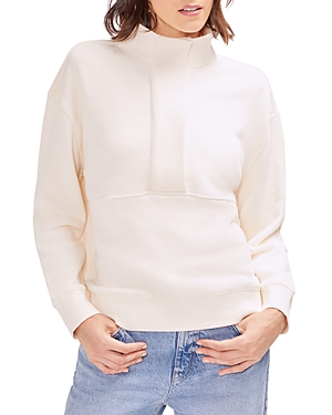 Cotton Half Button Placket Sweater