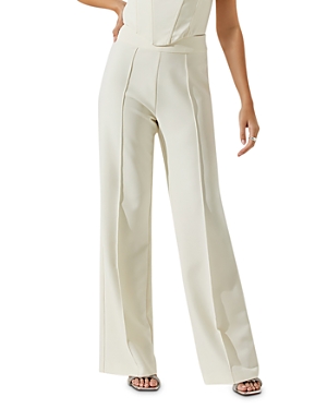 Shop Astr The Label Madison Pants In Ivory