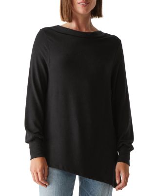 Michael Stars Giulia Asymmetrical Top In Black | ModeSens