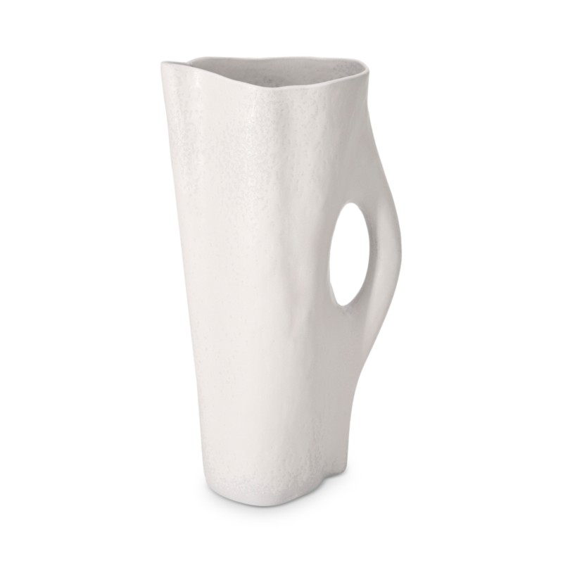 L'Objet Timna Porcelain Pitcher, Stone in White