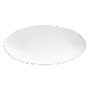 L'Objet Soie Tresse White Oval Platter, Small