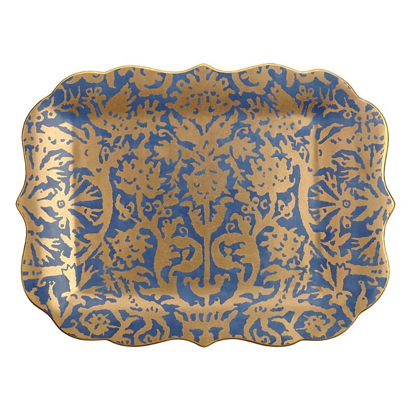 L'objet X Fortuny Pergolesi Rectangular Platter In Blue