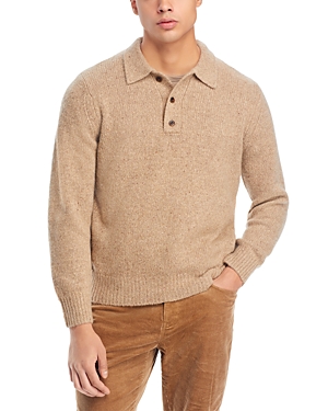 VINCE PLUSH DONEGAL CASHMERE POLO SWEATER