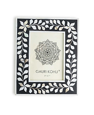 Gauri Kohli Jodhpur Black Mother Of Cultured Pearl Picture Frame In Black