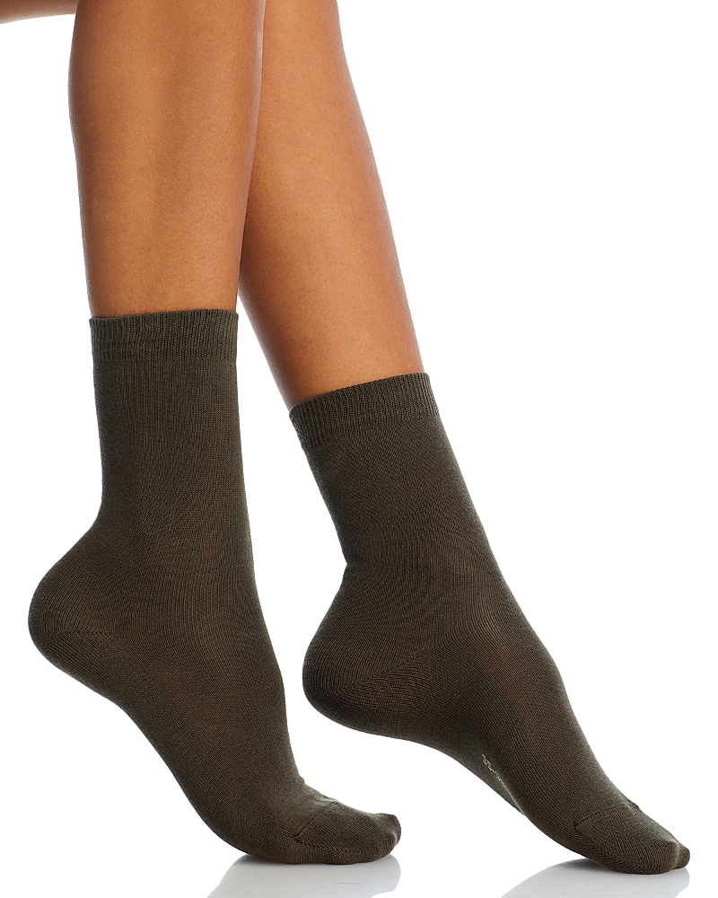 Falke Family Sustainable Cotton Blend Socks In Military