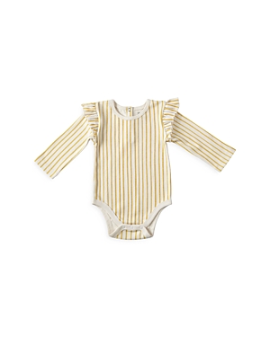 Pehr Unisex Stripes Away Long Sleeve Bodysuit - Baby In Marigold