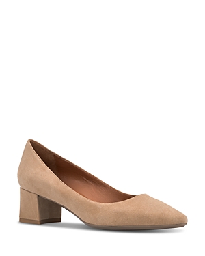 Aquatalia Women's Pasha Weatherproof Block-heel Pumps In Champagne