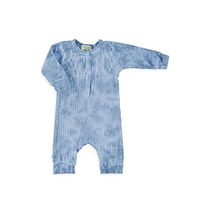 Shop Paigelauren Boys' Tie Dye Thermal Henley Coverall - Baby In Blue Tie Dye