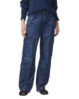 Citizen Of Humanity Delena High Waist Wide Leg Cargo Jeans In Alma