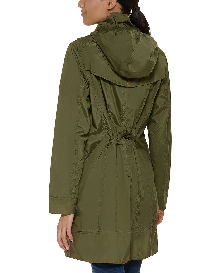 Shop Cole Haan Travel Packable Rain Jacket In Olive