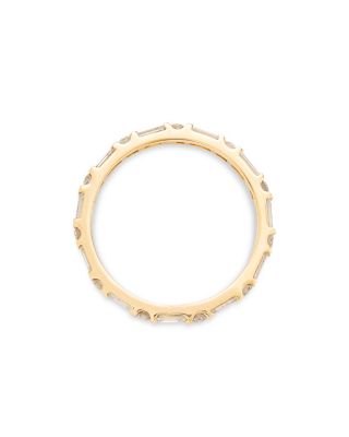Diamond Baguette & Round Eternity Band in 14K Yellow Gold, 0.70 tcw
