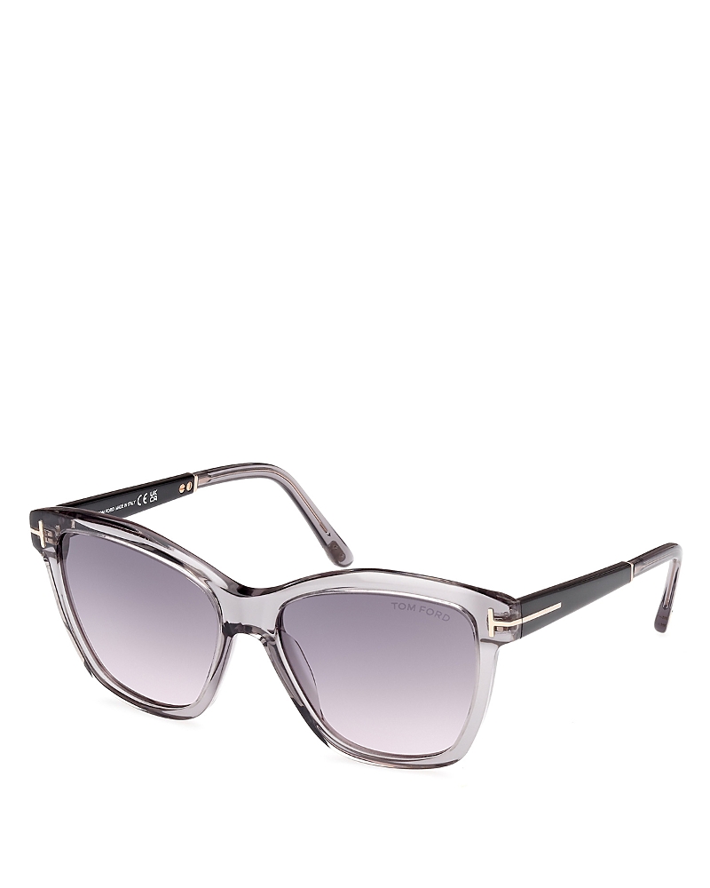 Tom Ford Lucia 54mm Gradient Square Sunglasses In Purple/purple Gradient