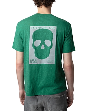 Zadig & Voltaire Stockholm Skull Graphic Tee In Peppermint