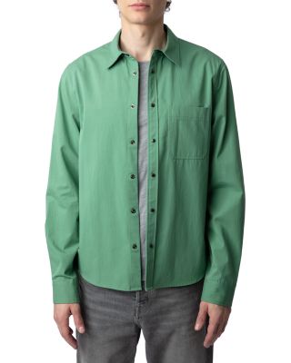 Zadig & Voltaire - Humbert Cruz Graphic Long Sleeve Snap Front Shirt