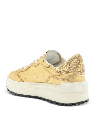 Women's St Bold Almond Toe Glitter Detail Platform Sneakers