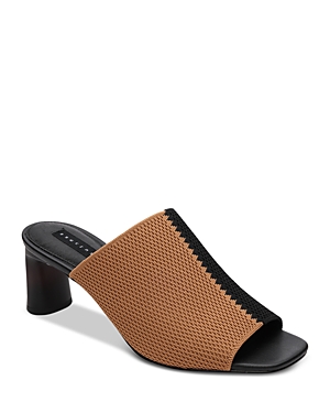 Shop Sanctuary Women's Behold Knit Color Block Heeled Slide Sandals In Bistro/black