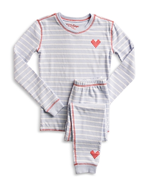 Pj Salvage Girls' Mountain Mama Striped Pajama Set - Little Kid, Big Kid