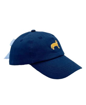 Bits & Bows - Girls' Dog Bow Baseball Hat in Navy - Little Kid