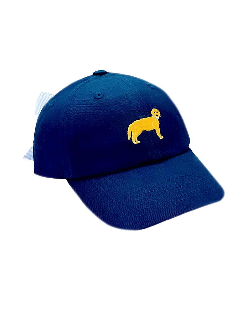 Bits & Bows Girls' Dog Bow Baseball Hat in Navy - Little Kid