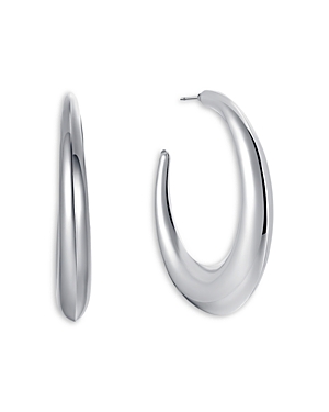 Shop Ettika Essential Hoop Earrings In 18k Gold Plated Or Rhodium Plated In Silver