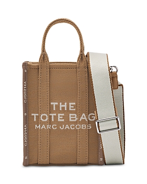 Shop Marc Jacobs The Jacquard Mini Tote Bag In Camel/nickel