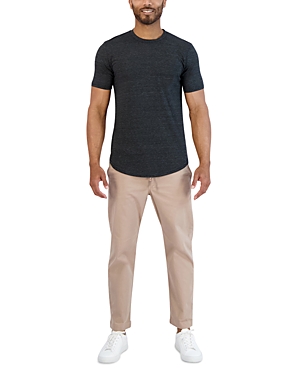 Goodlife Tri-blend Scallop Crew T-shirt In Black