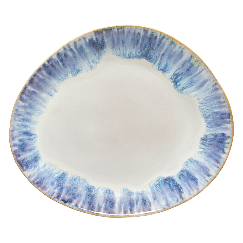 Costa Nova Brisa Oval Dinner Platter In Pastel Blue