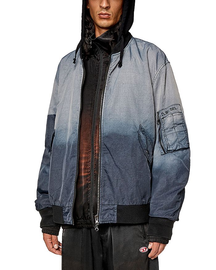 Diesel hooded bomber jacket deals