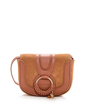 See By Chloé See By Chloe Hana Mini Suede & Leather Crossbody In Caramello