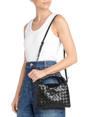 Mini Hop Intrecciato Leather Shoulder Bag