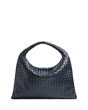 Shop Bottega Veneta Hop Large Shoulder Bag In Space/brass