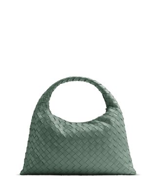 Small Hop Intrecciato Leather Shoulder Bag