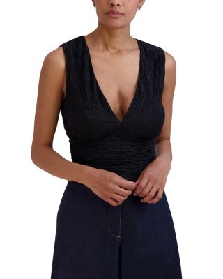 Bcbgmaxazria Sleeveless Plunge Neck Knit Top