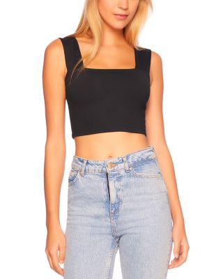 Susana Monaco - Square Neck Cropped Tank Top