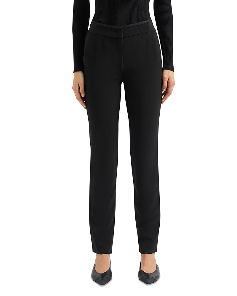 Emporio Armani Magic Slim Leg Pants In Black