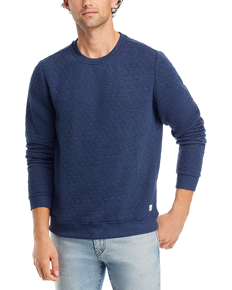 MARINE LAYER CORBET QUILTED CREWNECK SWEATER