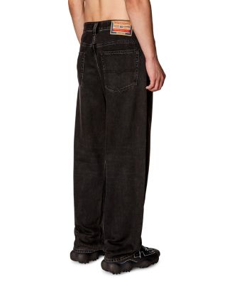 2001 D-Macro Straight Fit Jeans in Black Denim
