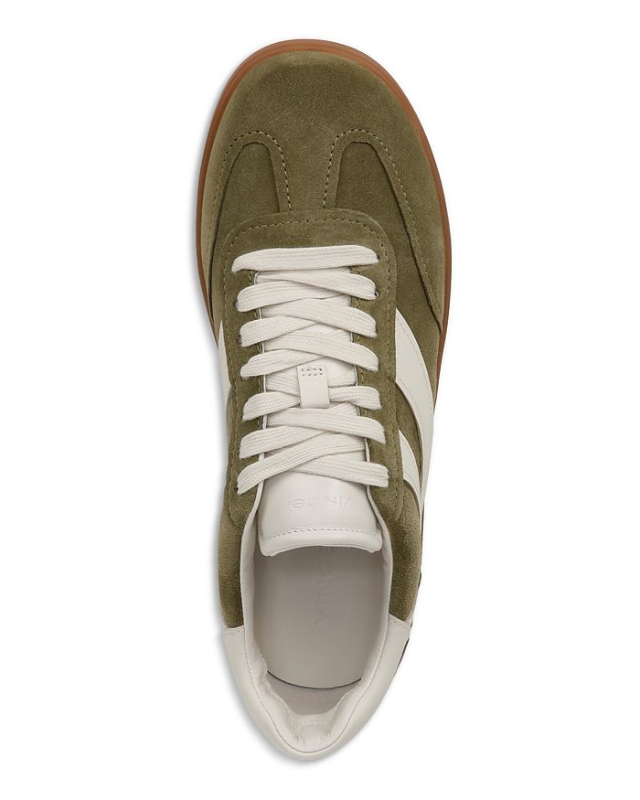 Shop Vince Women's Oasis Low Top Lace Up Sneakers In Fern Green Suede
