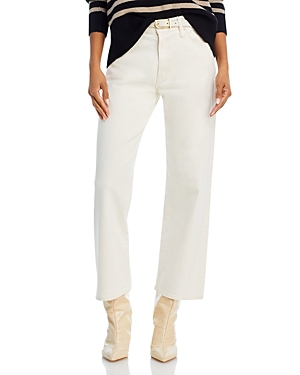 Mother The Dodger High Rise Ankle Wide Leg Jeans in Act Natural