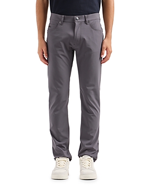 Emporio Armani Tech Performance 5-pocket Pants In Gray