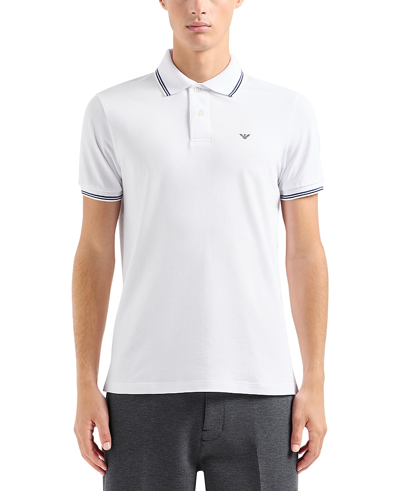 Emporio Armani Tipped Stretch Short Sleeve Polo Shirt