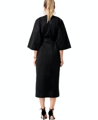 Amaterasu Tie Belt Maternity/Nursing Wrap Midi Dress