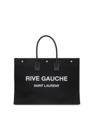 Saint Laurent - Rive Gauche Large Canvas and Leather Tote