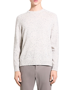 Theory Dinin Long Sleeve Crewneck Flecked Knit Sweater