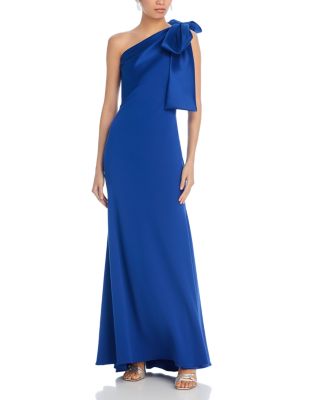 AQUA - Long Satin Bow Maxi Dress