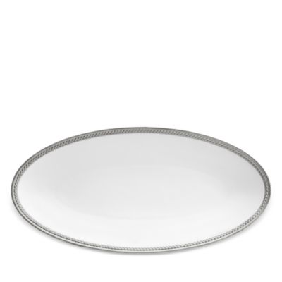 L'Objet - Soie Tresse Platinum Oval Platter, Small