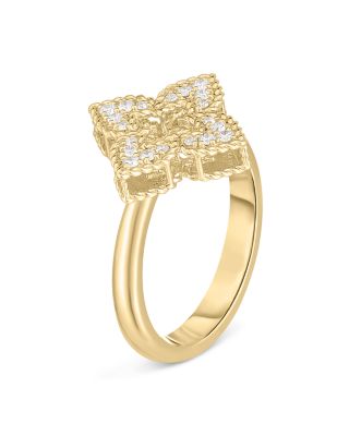 Roberto Coin 18K Yellow Gold Venetian Princess Diamond Flower Ring