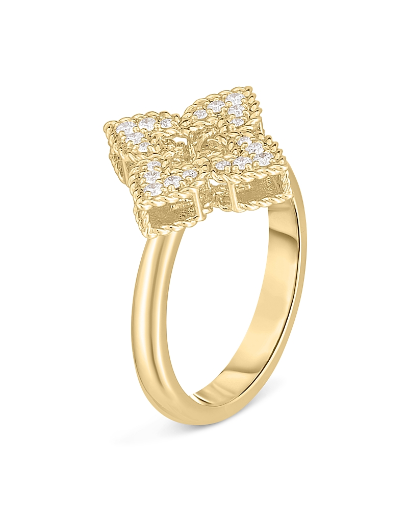 Roberto Coin 18K Yellow Gold Venetian Princess Diamond Flower Ring